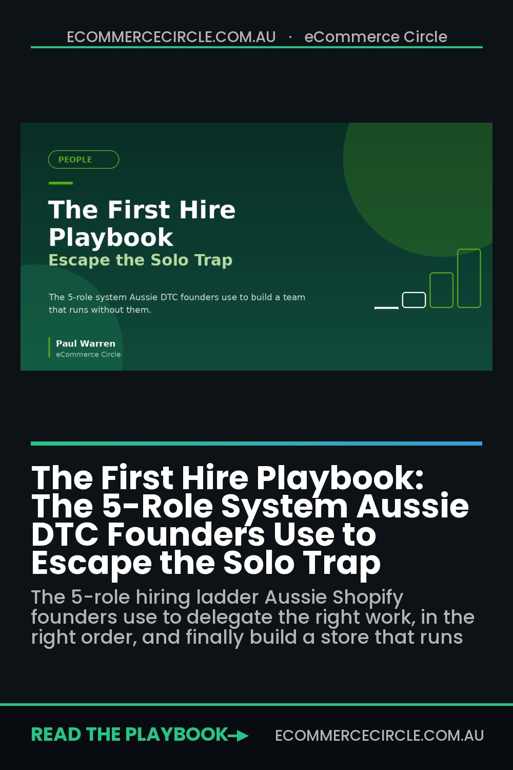 The First Hire Playbook: The 5-Role System Aussie DTC Founders Use to Escape the Solo Trap