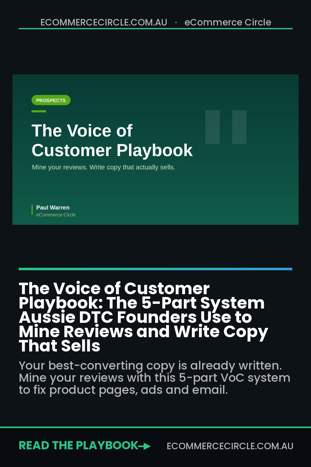 The Voice of Customer Playbook: The 5-Part System Aussie DTC Founders Use to Mine Reviews and Write Copy That Sells