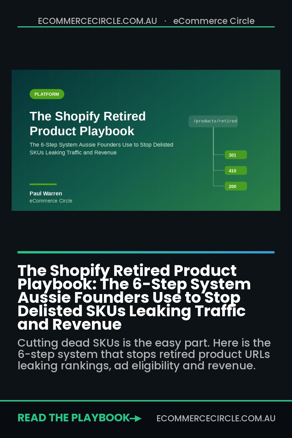 The Shopify Retired Product Playbook: The 6-Step System Aussie Founders Use to Stop Delisted SKUs Leaking Traffic and Revenue