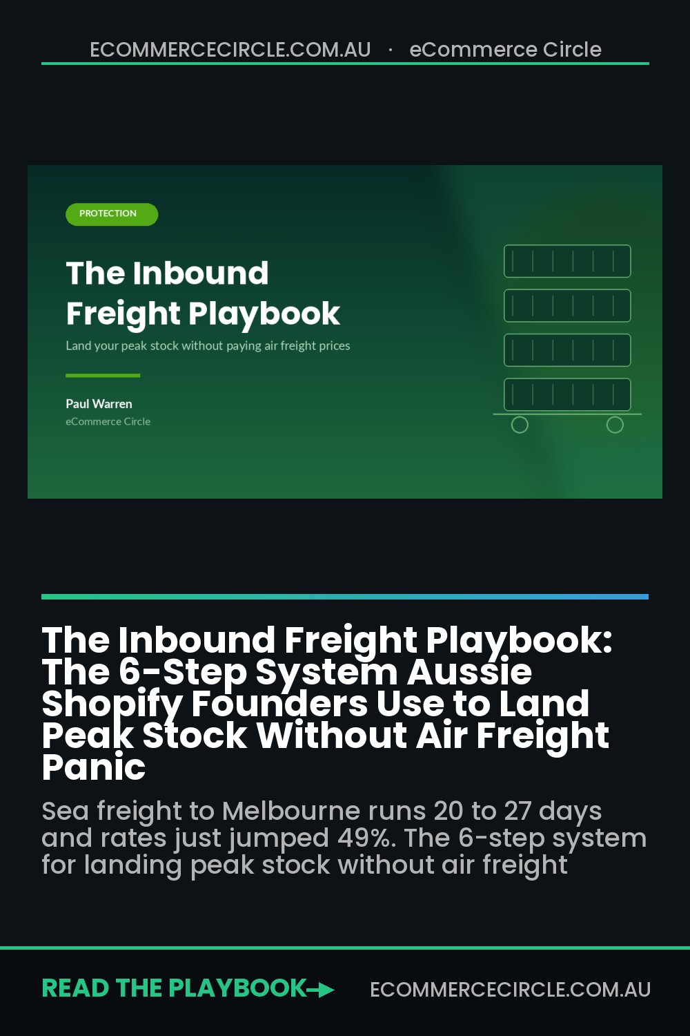 The Inbound Freight Playbook: The 6-Step System Aussie Shopify Founders Use to Land Peak Stock Without Air Freight Panic