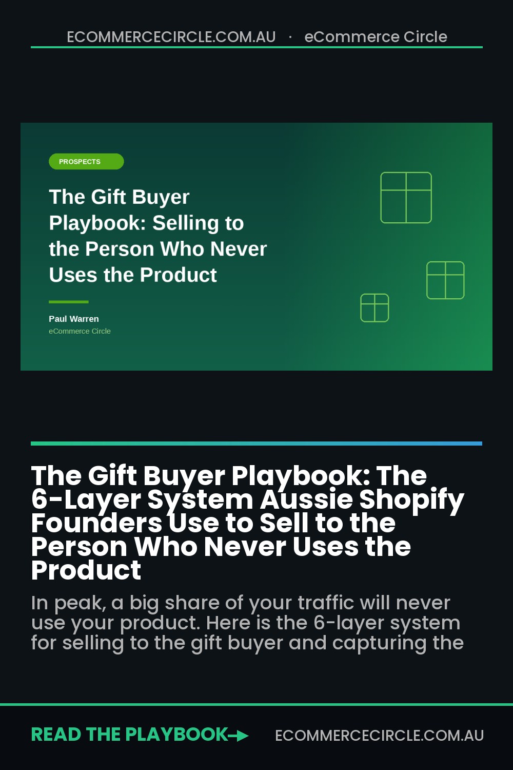 The Gift Buyer Playbook: The 6-Layer System Aussie Shopify Founders Use to Sell to the Person Who Never Uses the Product