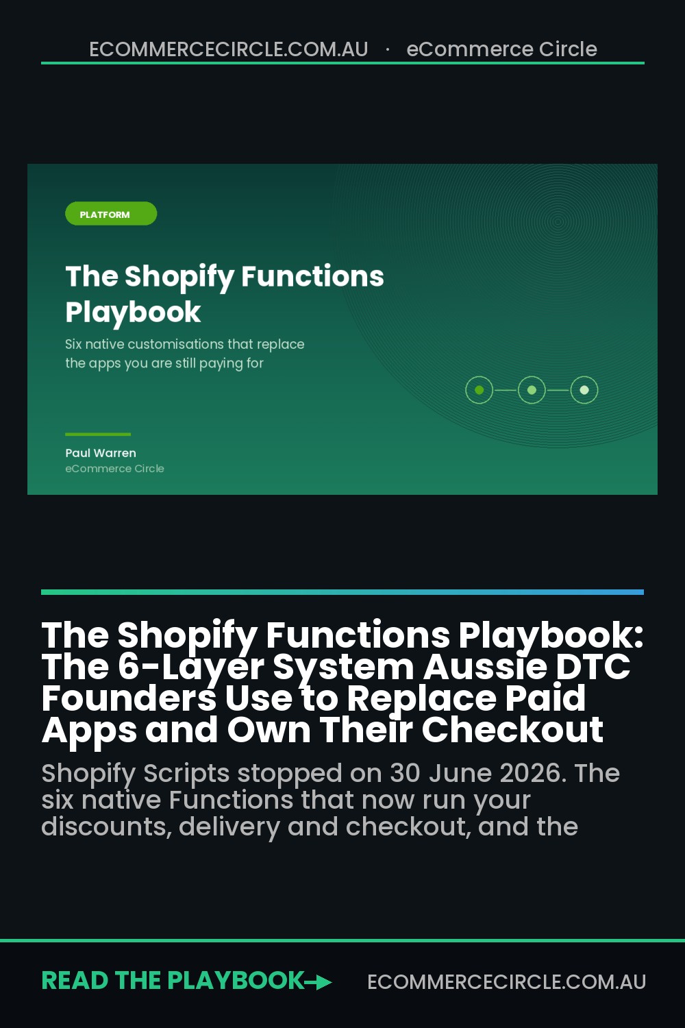 The Shopify Functions Playbook: The 6-Layer System Aussie DTC Founders Use to Replace Paid Apps and Own Their Checkout