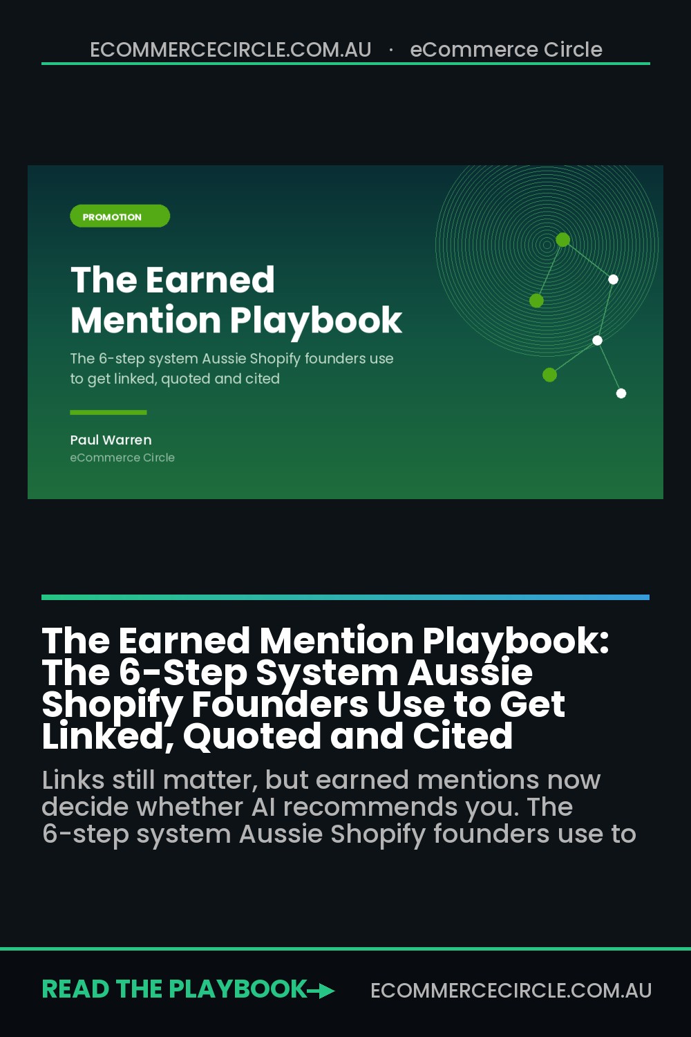 The Earned Mention Playbook: The 6-Step System Aussie Shopify Founders Use to Get Linked, Quoted and Cited