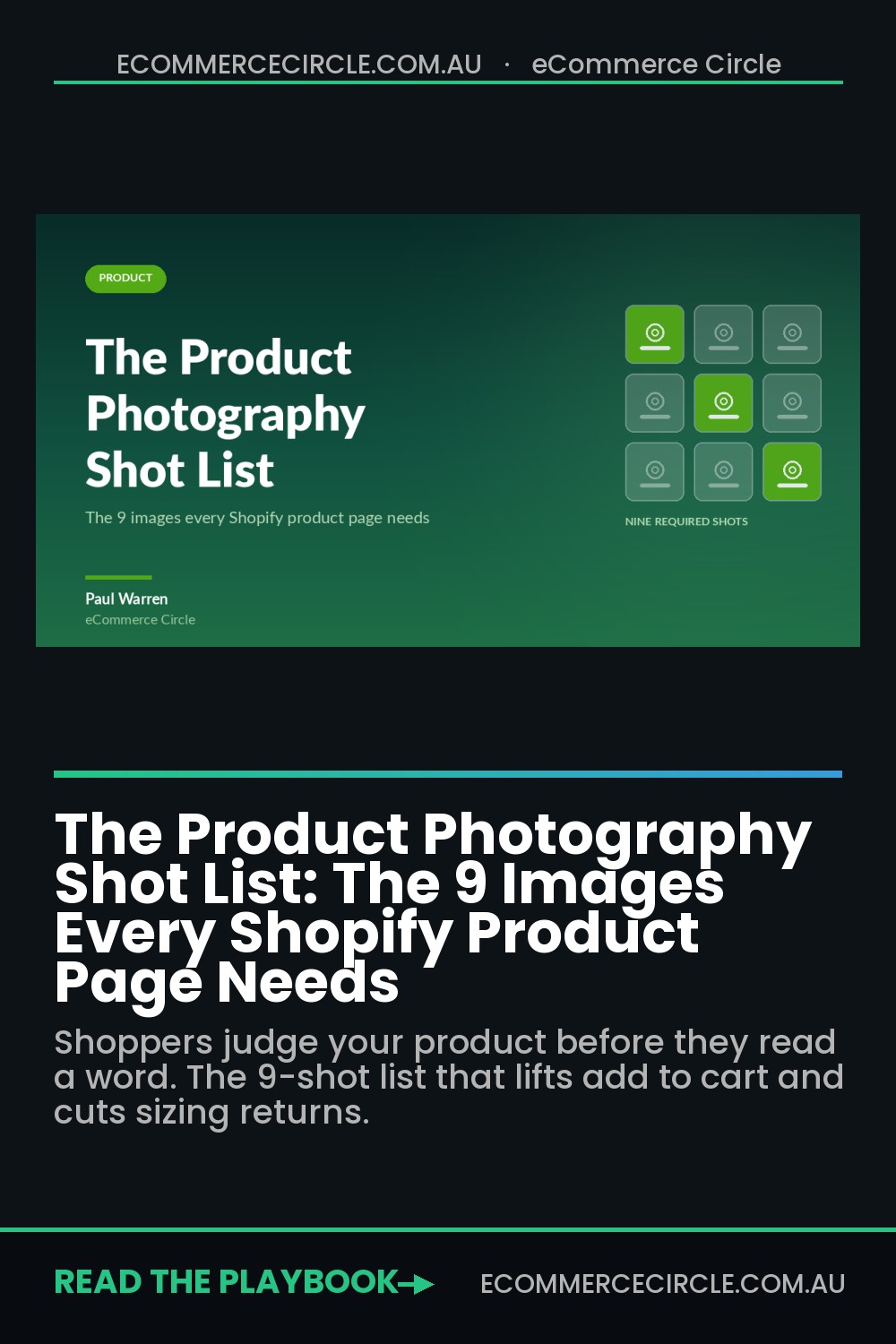 The Product Photography Shot List: The 9 Images Every Shopify Product Page Needs