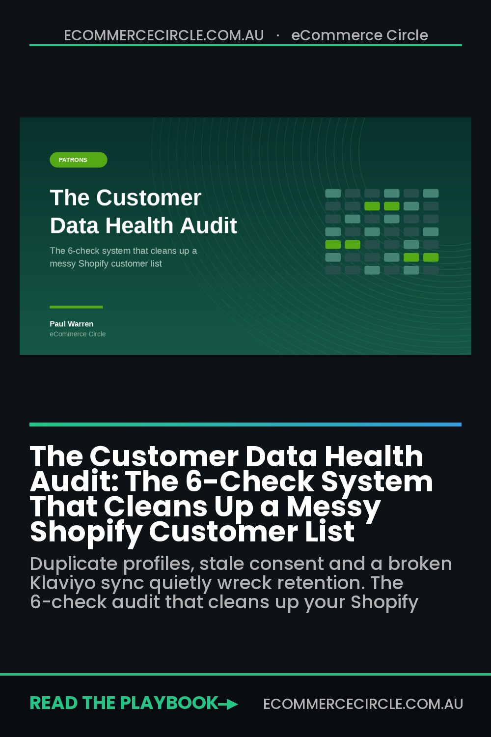 The Customer Data Health Audit: The 6-Check System That Cleans Up a Messy Shopify Customer List