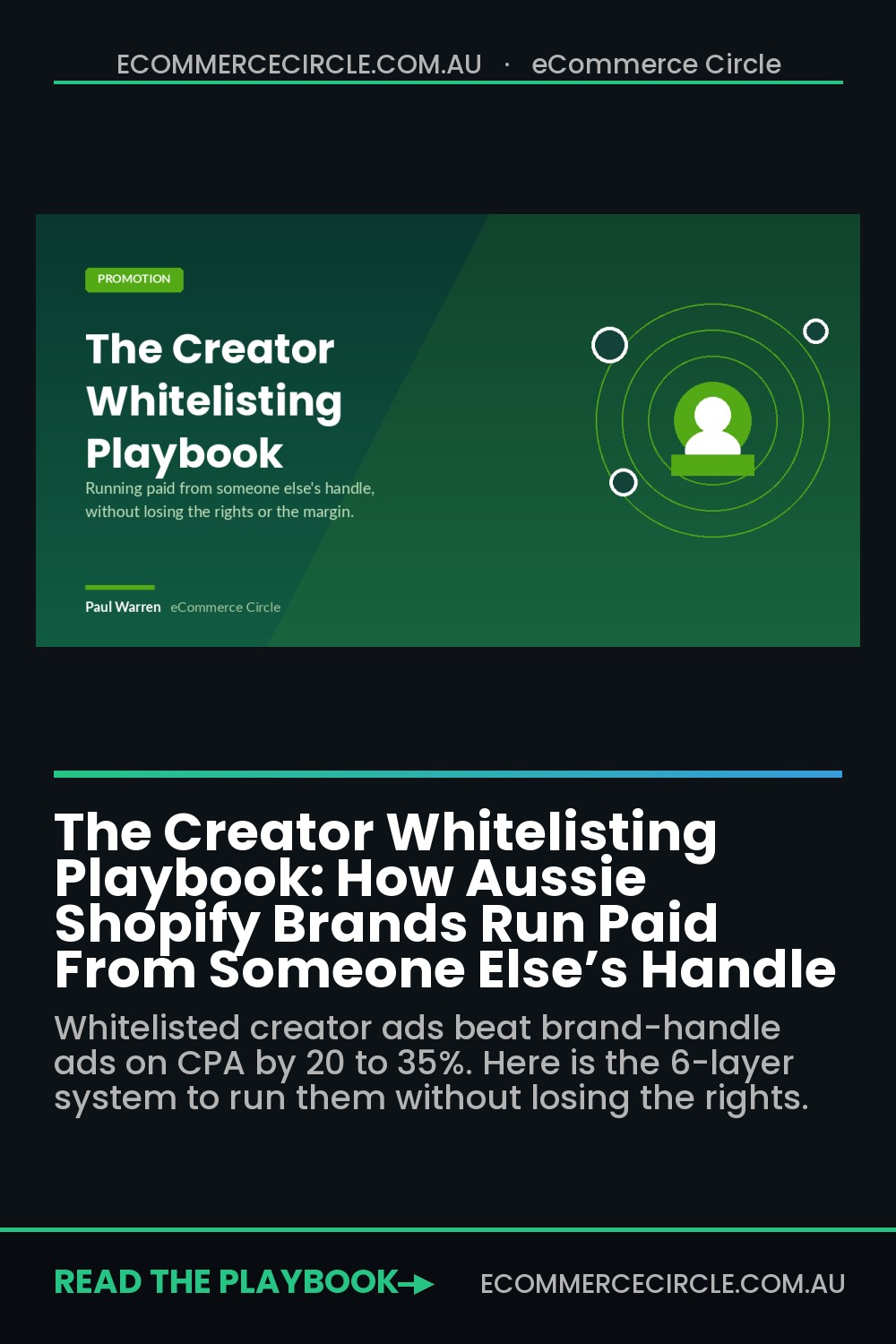 The Creator Whitelisting Playbook: How Aussie Shopify Brands Run Paid From Someone Else’s Handle
