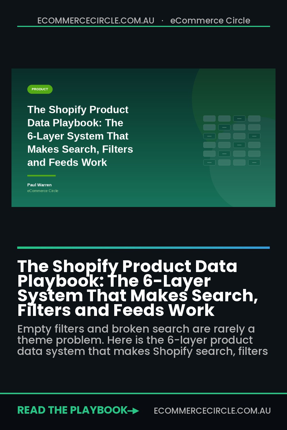 The Shopify Product Data Playbook: The 6-Layer System That Makes Search, Filters and Feeds Work