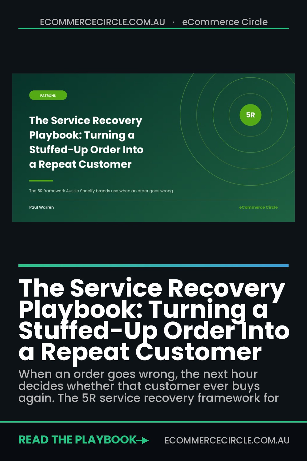 The Service Recovery Playbook: Turning a Stuffed-Up Order Into a Repeat Customer