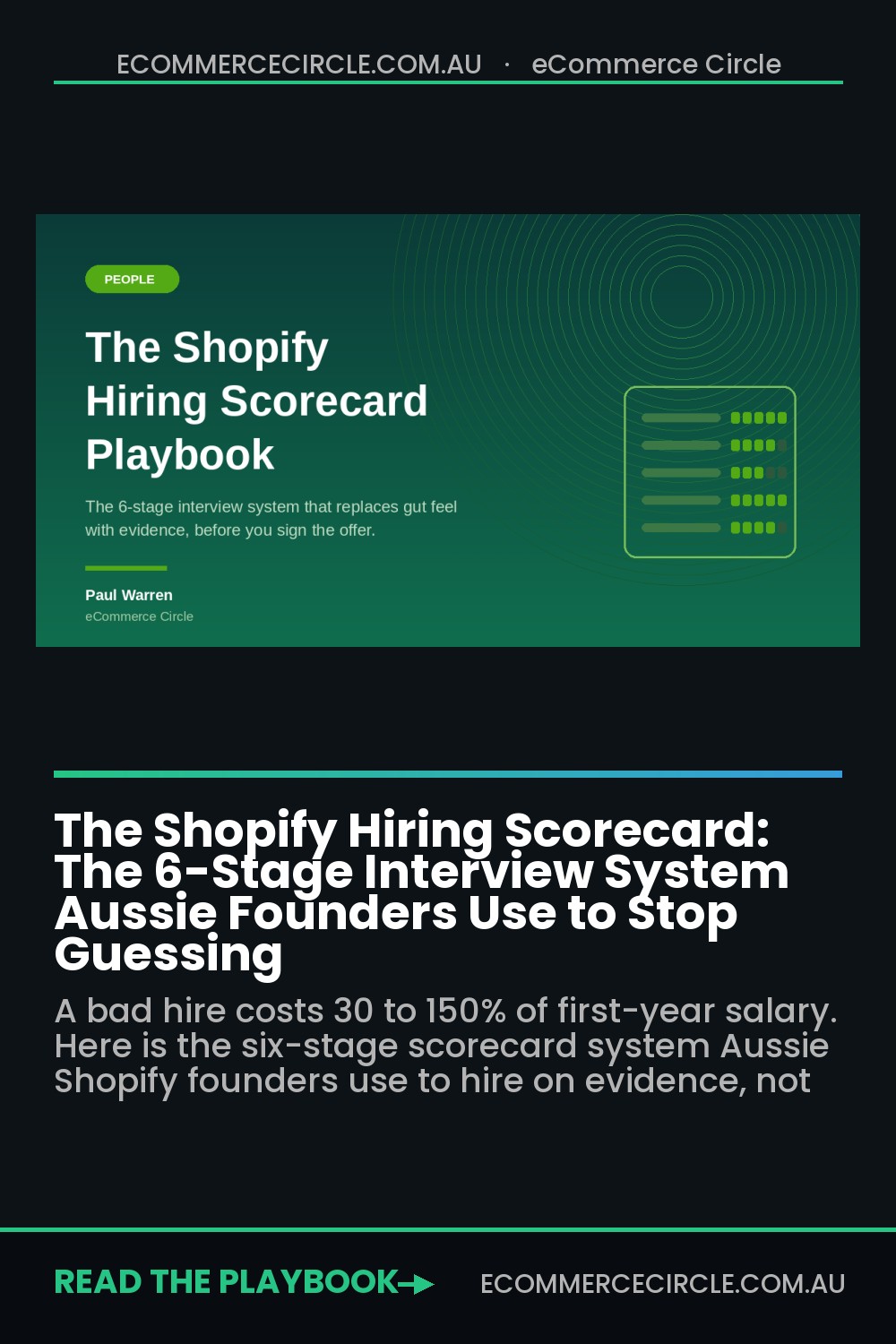 The Shopify Hiring Scorecard: The 6-Stage Interview System Aussie Founders Use to Stop Guessing