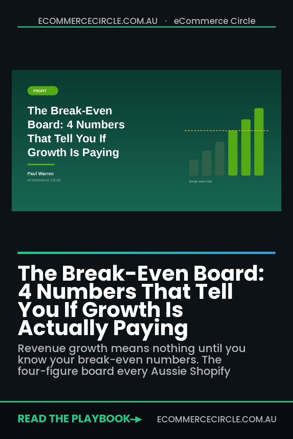 The Break-Even Board: 4 Numbers That Tell You If Growth Is Actually Paying