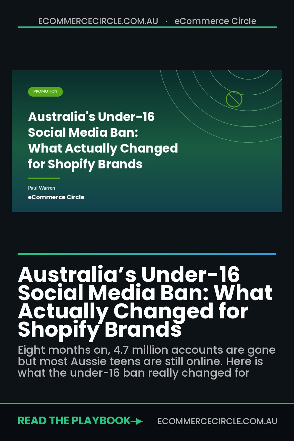 Australia’s Under-16 Social Media Ban: What Actually Changed for Shopify Brands