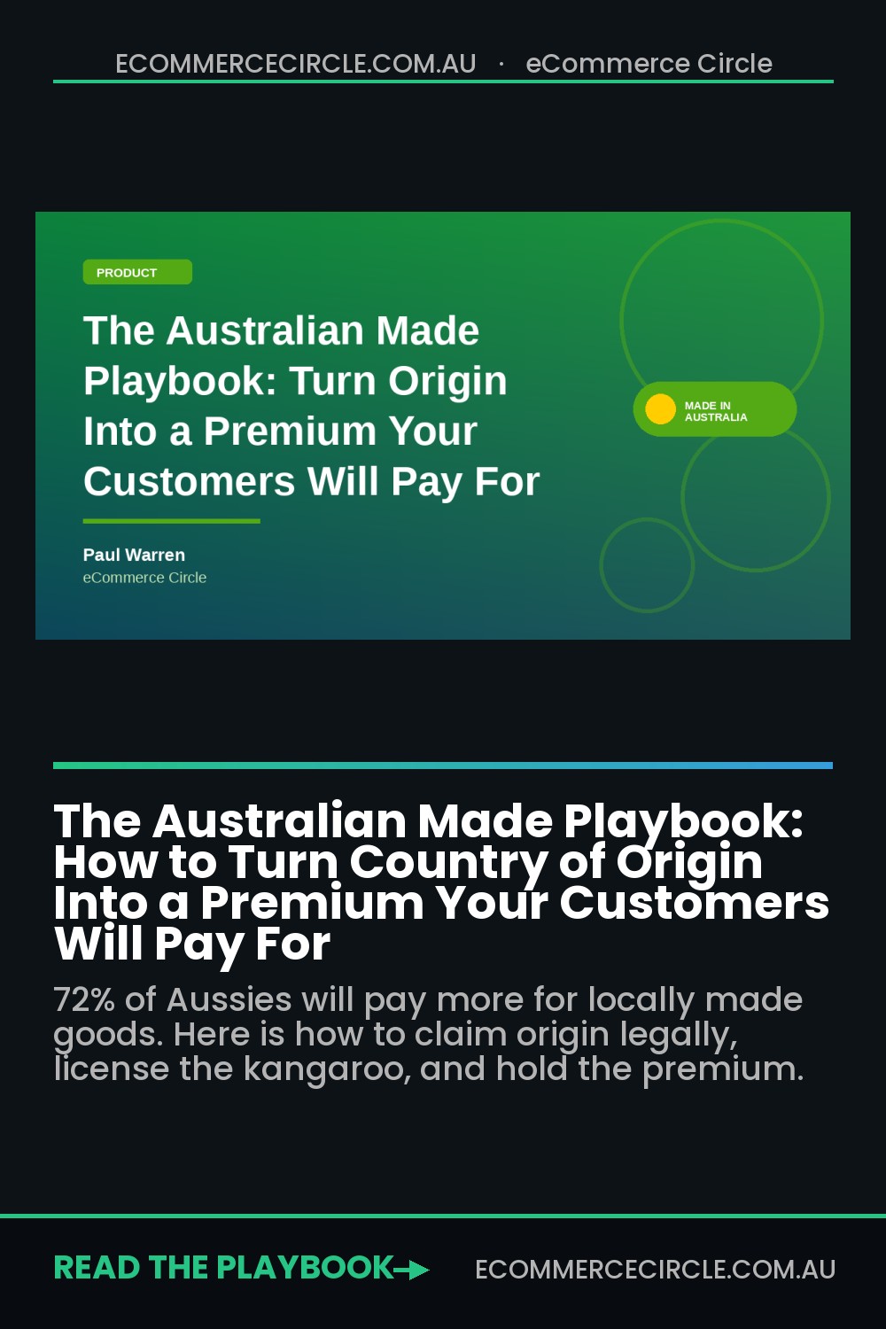 The Australian Made Playbook: How to Turn Country of Origin Into a Premium Your Customers Will Pay For