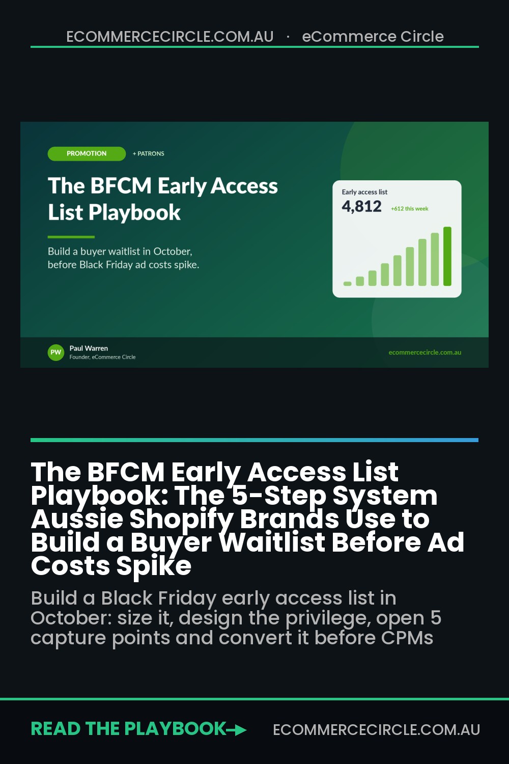 The BFCM Early Access List Playbook: The 5-Step System Aussie Shopify Brands Use to Build a Buyer Waitlist Before Ad Costs Spike