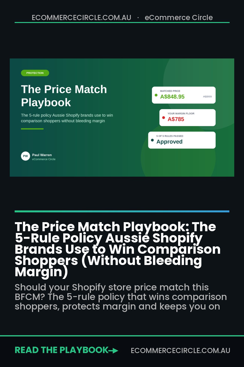 The Price Match Playbook: The 5-Rule Policy Aussie Shopify Brands Use to Win Comparison Shoppers (Without Bleeding Margin)