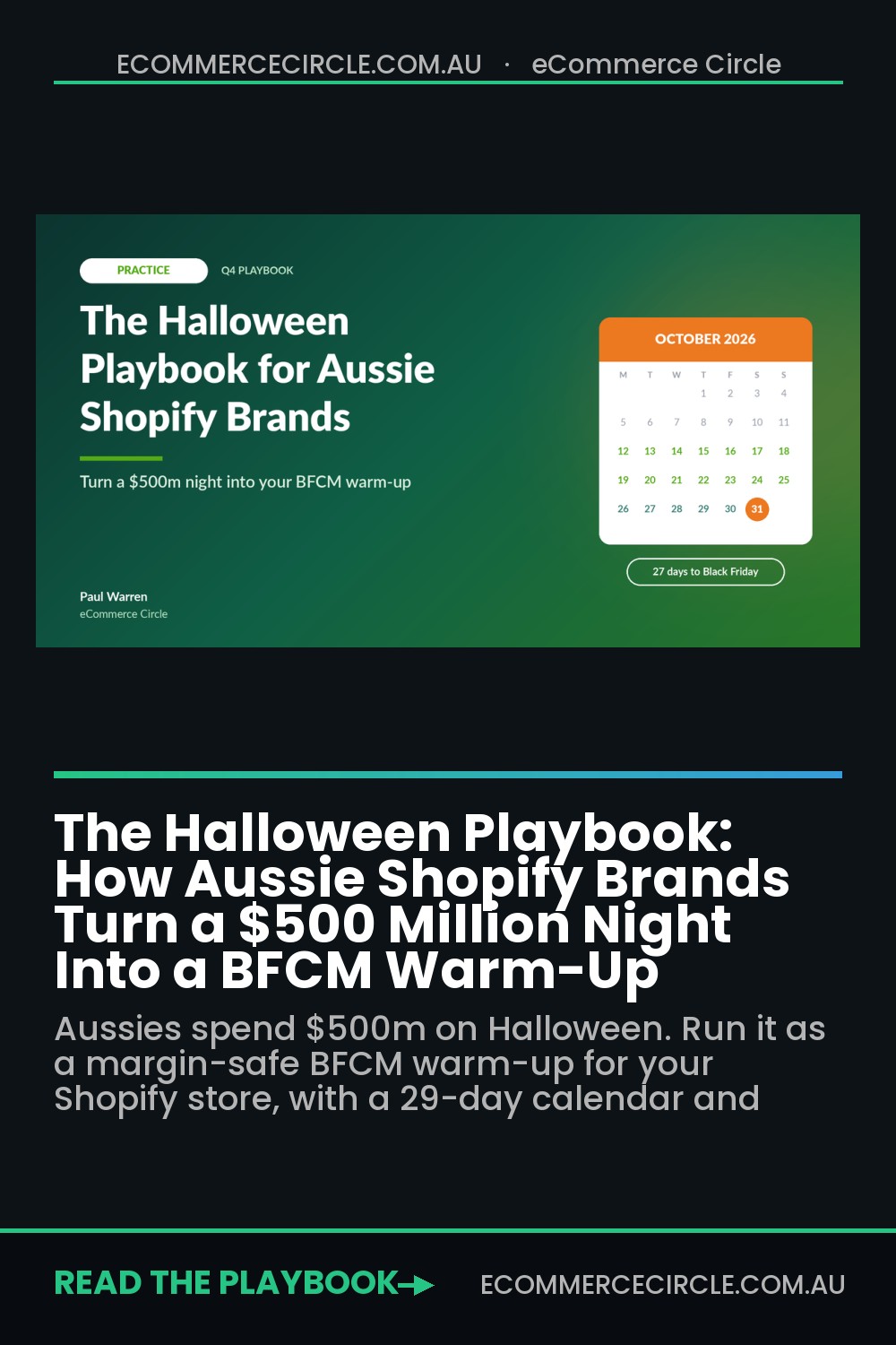 The Halloween Playbook: How Aussie Shopify Brands Turn a $500 Million Night Into a BFCM Warm-Up