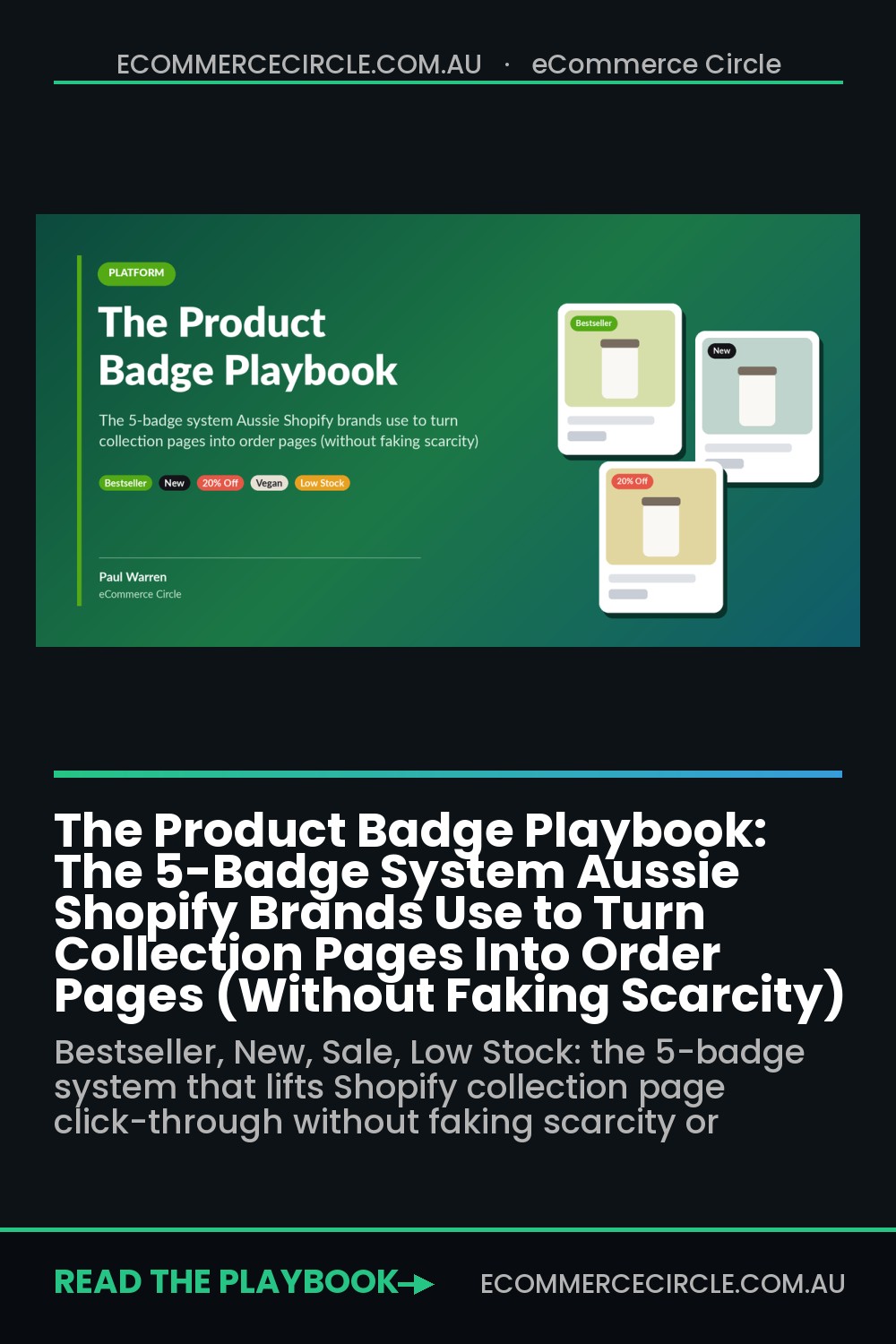 The Product Badge Playbook: The 5-Badge System Aussie Shopify Brands Use to Turn Collection Pages Into Order Pages (Without Faking Scarcity)