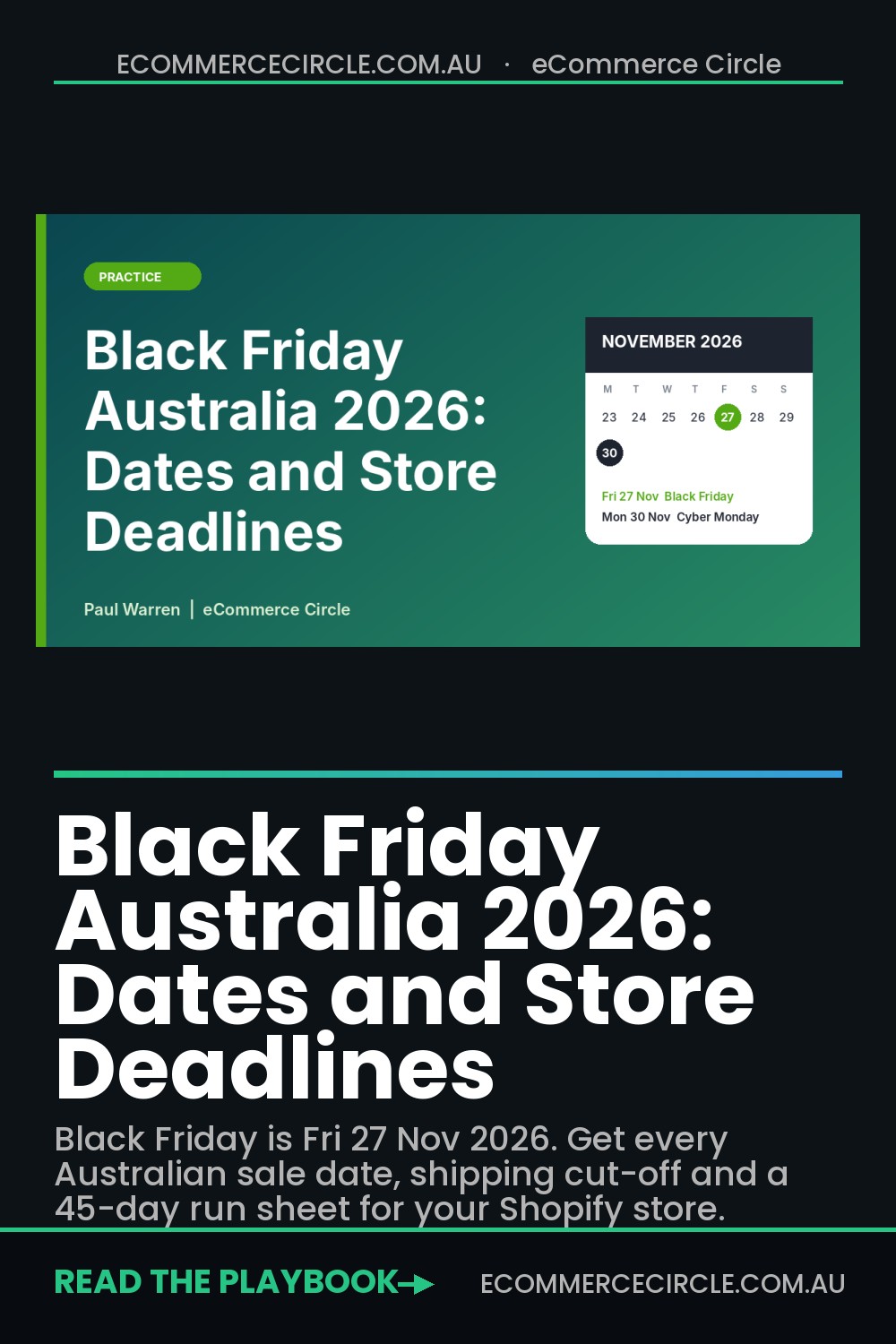 Black Friday Australia 2026: Dates and Store Deadlines